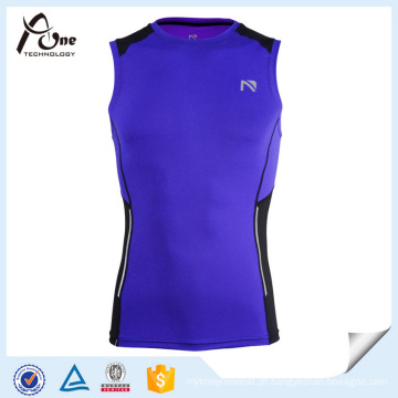 Atacado Custom Design Atleta Compressão Running Singlet